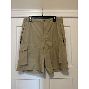 Pudolla Athletic Men’s Shorts XL Tan Beige Khaki Quick Dry Lightweight Cargo